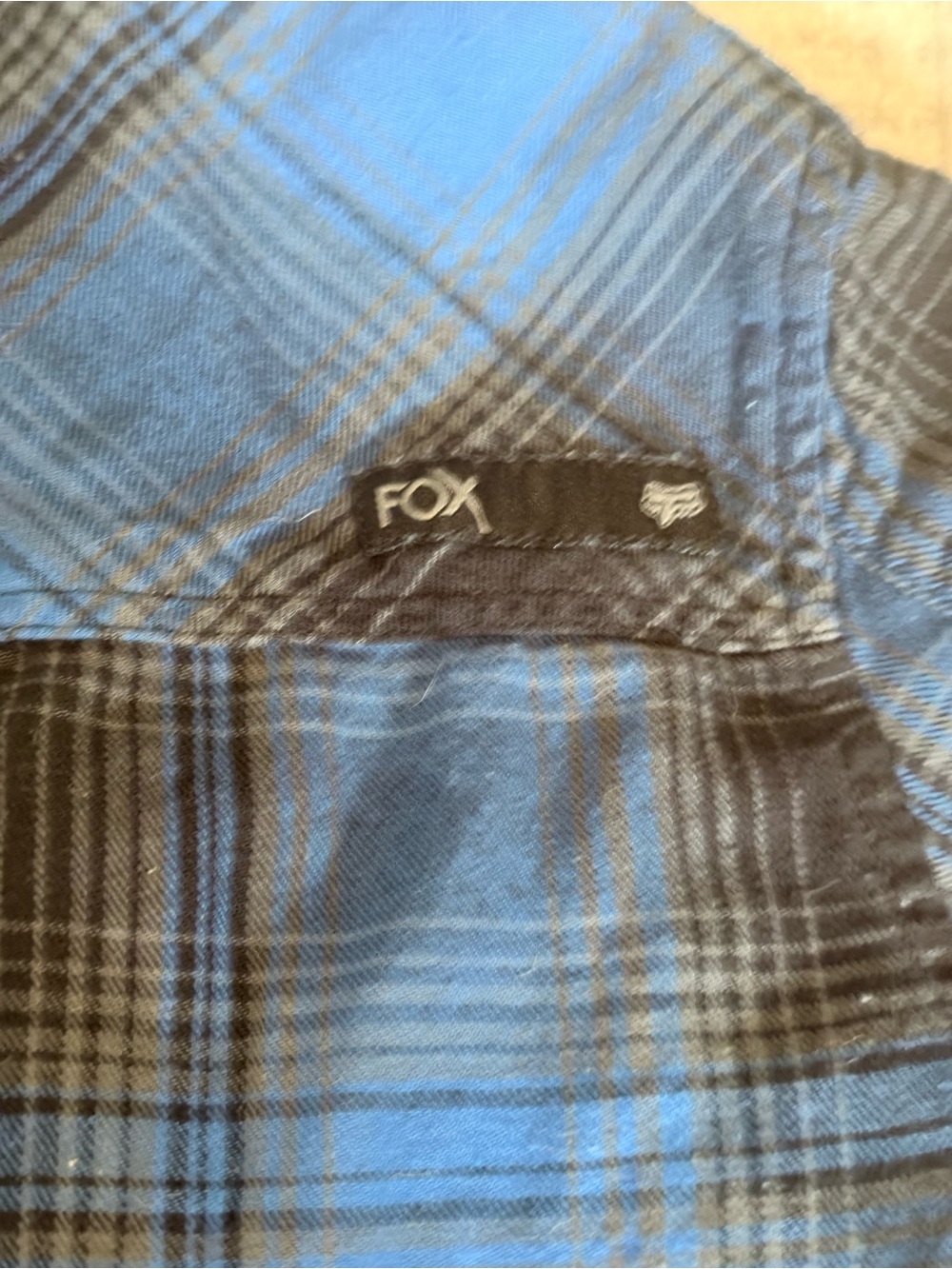 Fox Blue and Black Plaid Button-Down Shirt